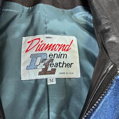 Jacket Demin & Leather Boomer Style, by Diamond 