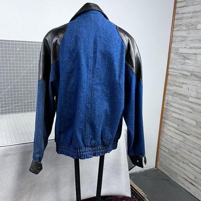 Jacket Demin & Leather Boomer Style, by Diamond 