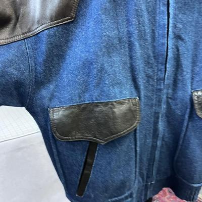 Jacket Demin & Leather Boomer Style, by Diamond 