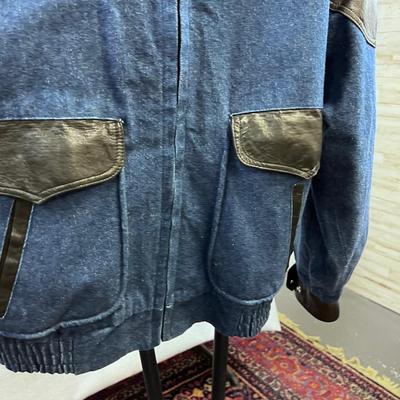 Jacket Demin & Leather Boomer Style, by Diamond 