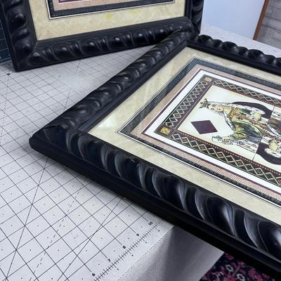 King of Clubs & Queen of Diamond Pictures Framed