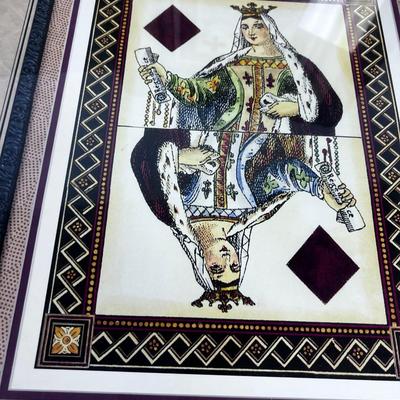 King of Clubs & Queen of Diamond Pictures Framed