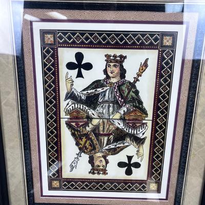 King of Clubs & Queen of Diamond Pictures Framed