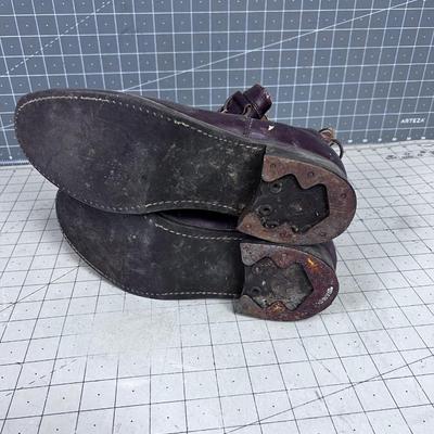1940's Men's Leather Boots, TURE Barn FIND! 