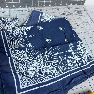 Pile of (10) Real VINTAGE  Neckerchiefs / Bandanas