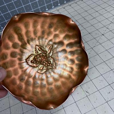 Copper Dish Hammered 