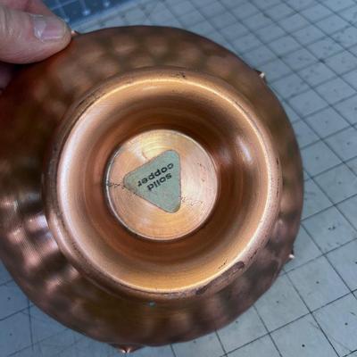 Copper Dish Hammered 