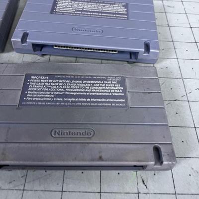 (4) Super Nintendo Cartridges Mostly Mario's