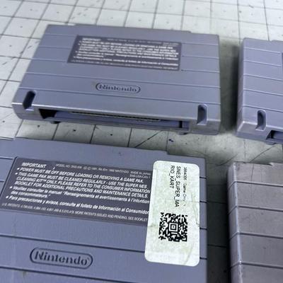 (4) Super Nintendo Cartridges Mostly Mario's