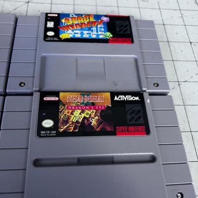 (4) Super Nintendo Cartridges Street Fighter and Space Invaders