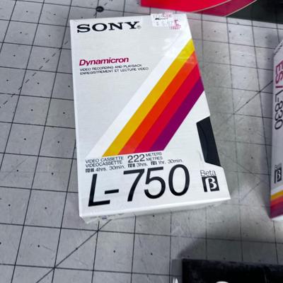 4 Sealed Old Stock BETA MAX Video Tapes 