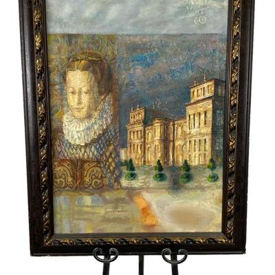 Lucien Dulfan "Portret" Mixed media canvas