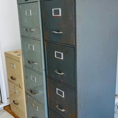 Three (3) Garage Filing cabinets