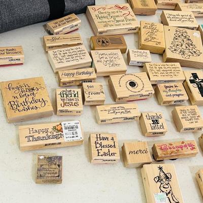 Table Deal~ Wooden Stamp Lot & More