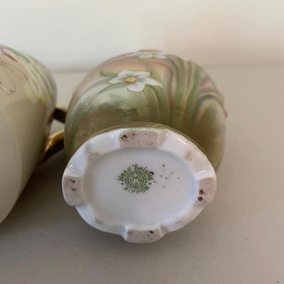 Two Nippon Hand Painted Vases