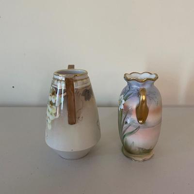 Two Nippon Hand Painted Vases