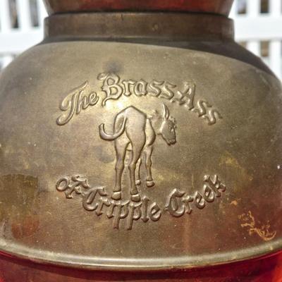 Antique/Vintage Brass Spittoon 'Brass Ass of Cripple Creek'