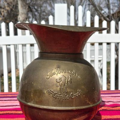 Antique/Vintage Brass Spittoon 'Brass Ass of Cripple Creek'