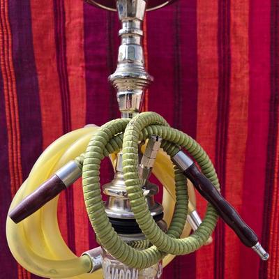 Vintage Glass & Metal Hookah
