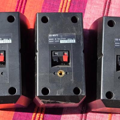 (3) Sony Small Speakers