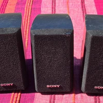 (3) Sony Small Speakers