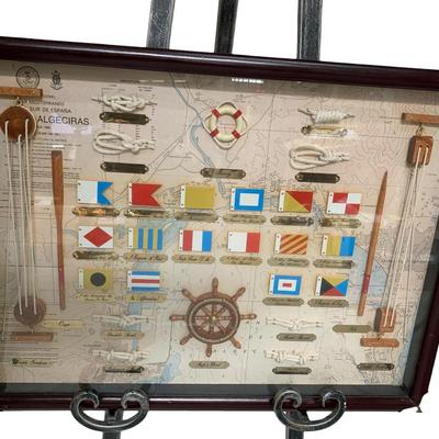 Nautical Map Vintage Shadow Box