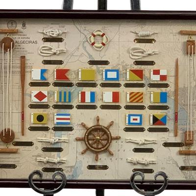 Nautical Map Vintage Shadow Box