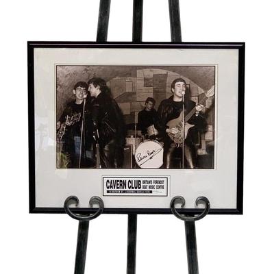 Photograph of The Beetles at The Cavern Club signed by Pete Best