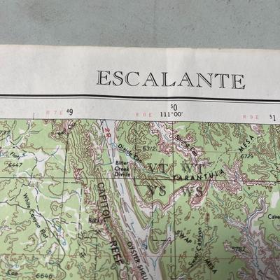 Escalante Map Utah, Arizona