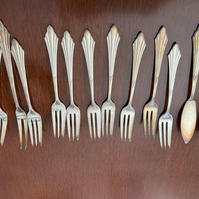 silver forks with butter knives