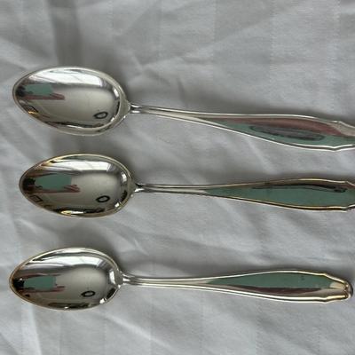 silver serving spoons