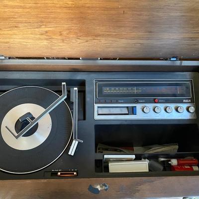 Vintage RCA Record and 8 Track Player