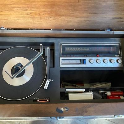 Vintage RCA Record and 8 Track Player