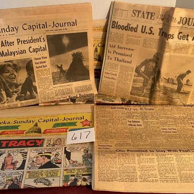 Vintage 1966 Newspapers