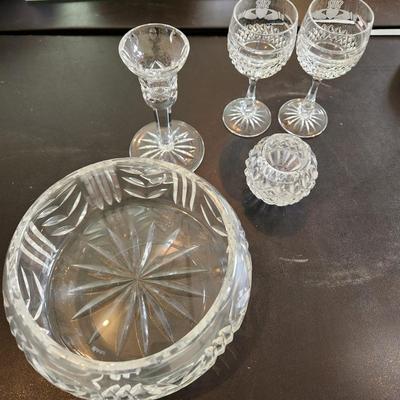 Lot of 5 Waterford & Galway Crystal Glass