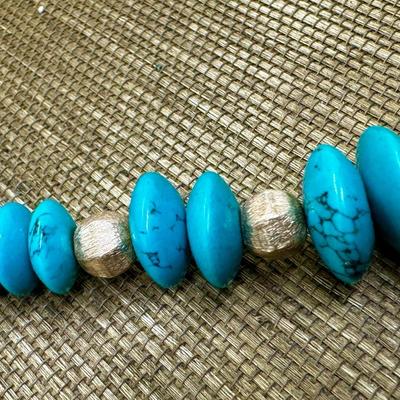 LOT 9 - Beaded Turquoise Style Handcrafted Necklace