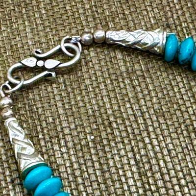 LOT 9 - Beaded Turquoise Style Handcrafted Necklace
