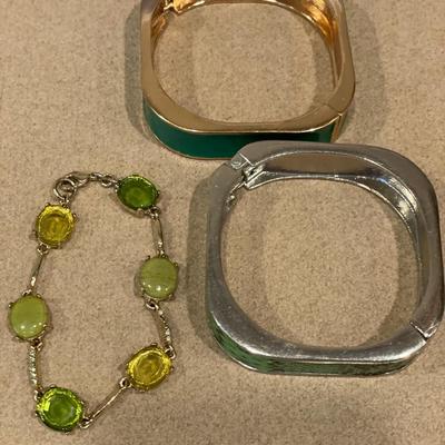 3 Green bracelets