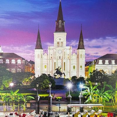 Jackson Square in New Orleans French Quarter- Canvas on Wood Frame