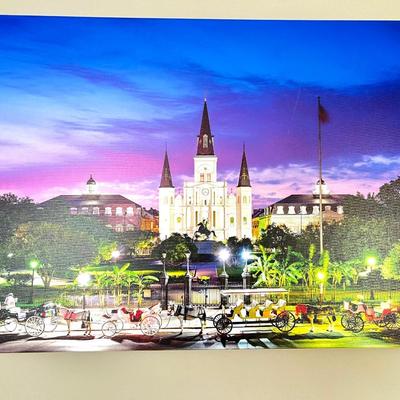 Jackson Square in New Orleans French Quarter- Canvas on Wood Frame