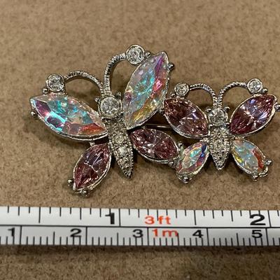 Austria crystal butterfly pin