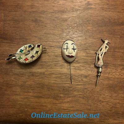 SET OF 3 VINTAGE PINS