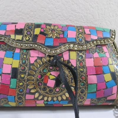 Hand Crafted Lu lu Vintage Crossbody Clutch LU LU