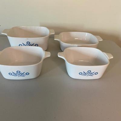 Vintage Cornflower Blue Corning Ware Baking / Casserole Dishes