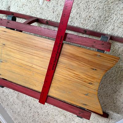 Antique sled metal frame