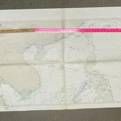 Vintage Map Gulf of Thailand to Taiwan