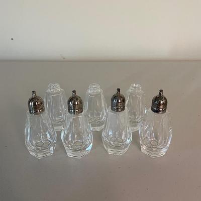 Lot of Vintage Crystal Salt and Pepper Shakers
