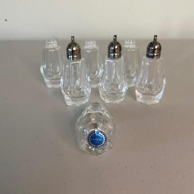 Lot of Vintage Crystal Salt and Pepper Shakers