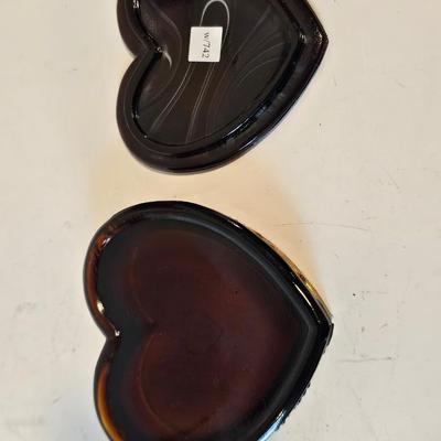 Black Glass Heart Box