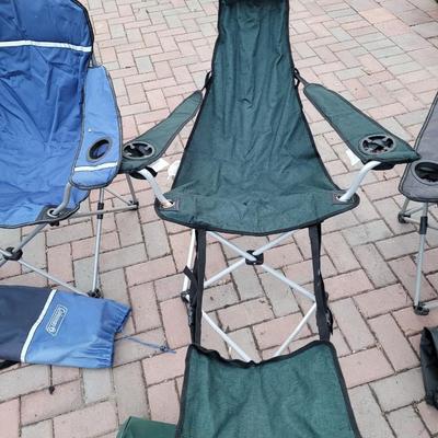 Set of 3 camp chairs, 1 executive